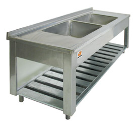 سینک صنعتی دو لگن