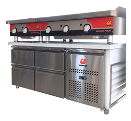 یخچال یا فریزر زیراجاقی چهار کشو